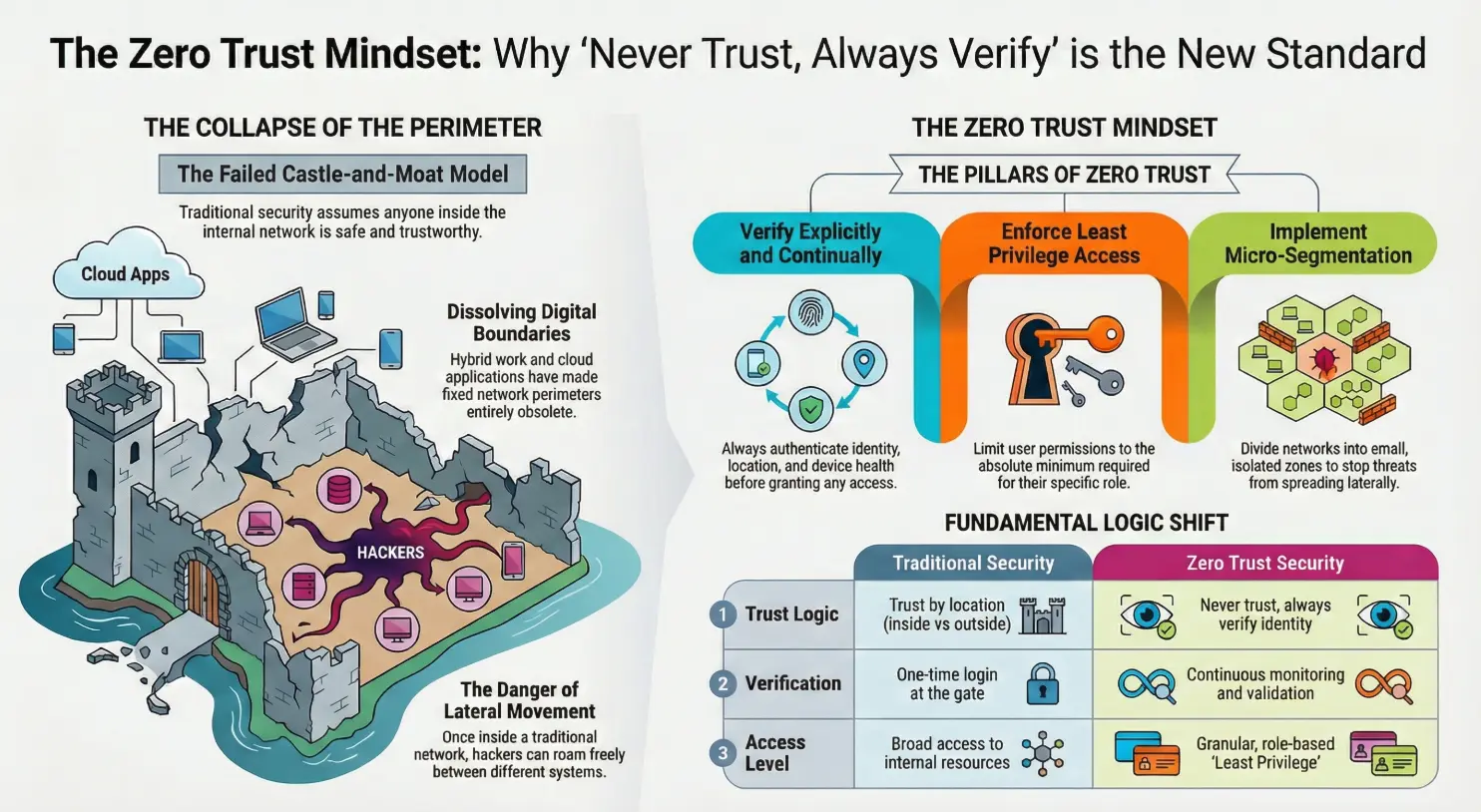 Zero Trust cybersecurity concept