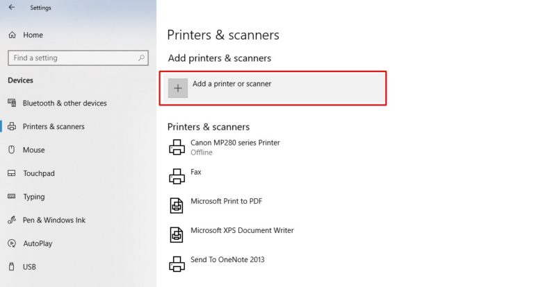 add local printer windows 10