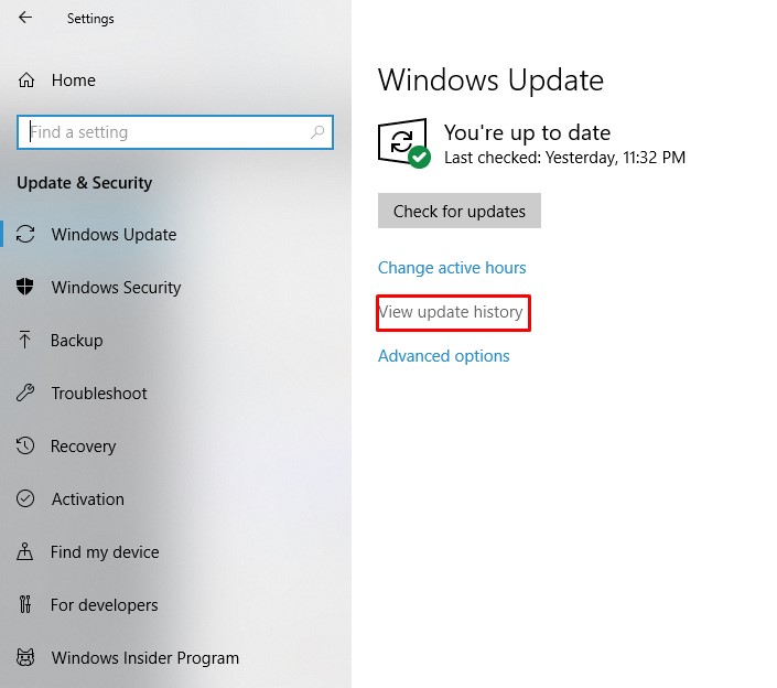 Windows Update History How To Check Windows Update