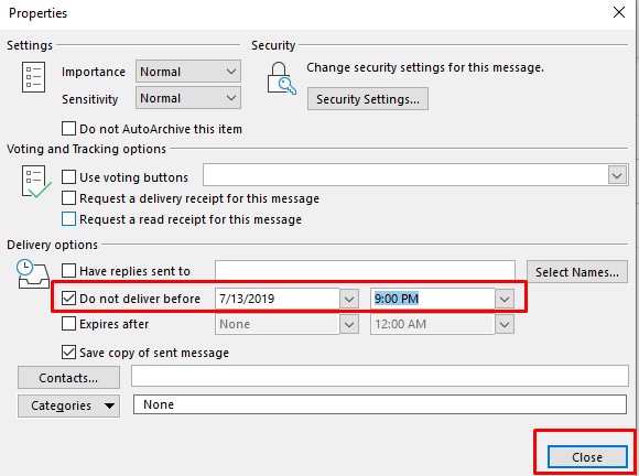how to delay outgoing messages in outlook